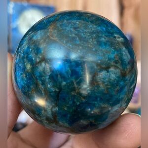 Blue Gemstone Decorative Sphere - Home Accents
